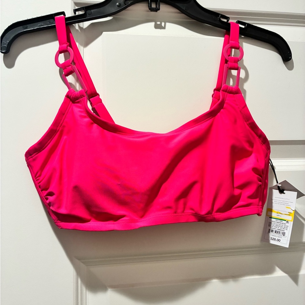 Shade & Shore Vibrant Pink Swim Bra